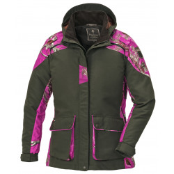 Pinewood Jacke Hunter Red Deer 8352 Ladies Moosgrün/Hotpink